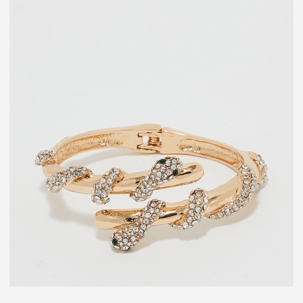 ALDO Demigre Crystal Encrusted Cuff/ Bangle Size S/M